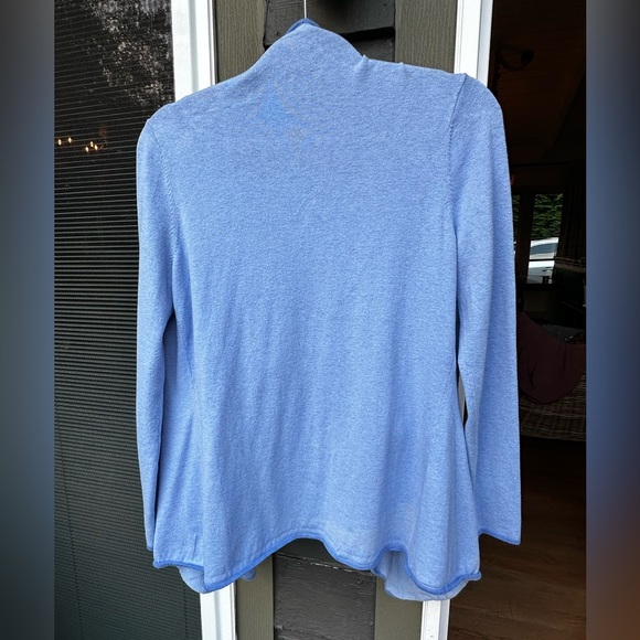 J. McLaughlin Women’s Sky Blue Open Cardigan Medium - Picture 4 of 7